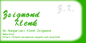 zsigmond klenk business card